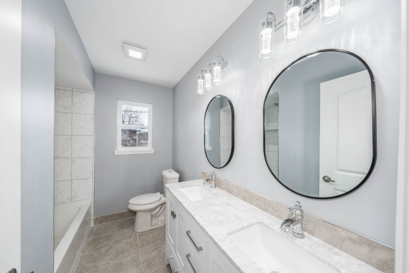 Contemporary Bathroom with Dual Vanities
